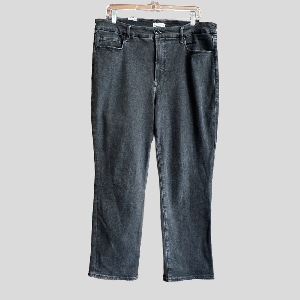 Good American Good Legs Straight Jeans Size 18 in Black